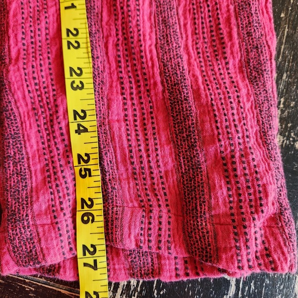 SUNDANCE Shobu Relaxed Cotton Drawstring Pants Small Striped Casual Beachy Boho - Picture 9 of 13